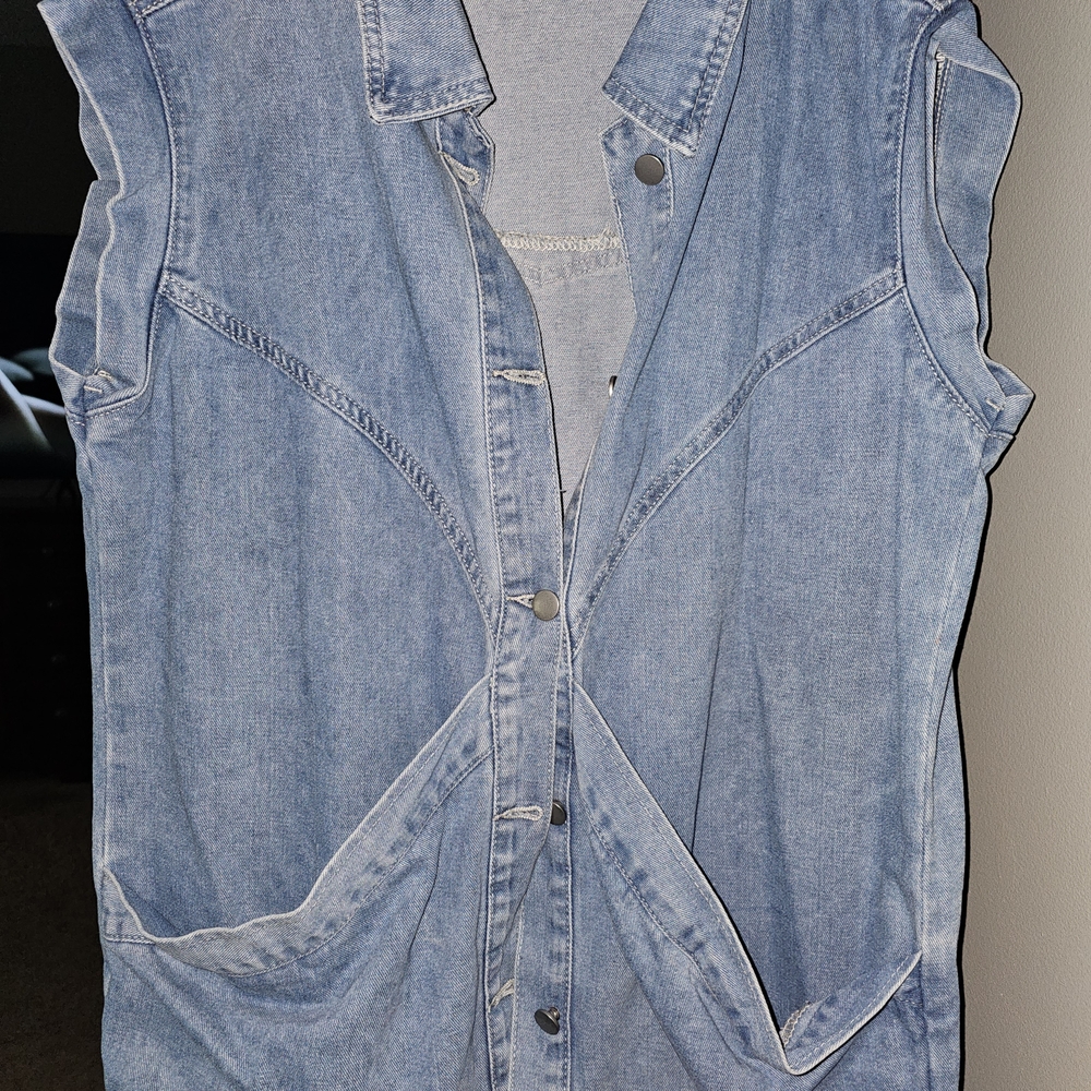 Denim Sleeveless Vest